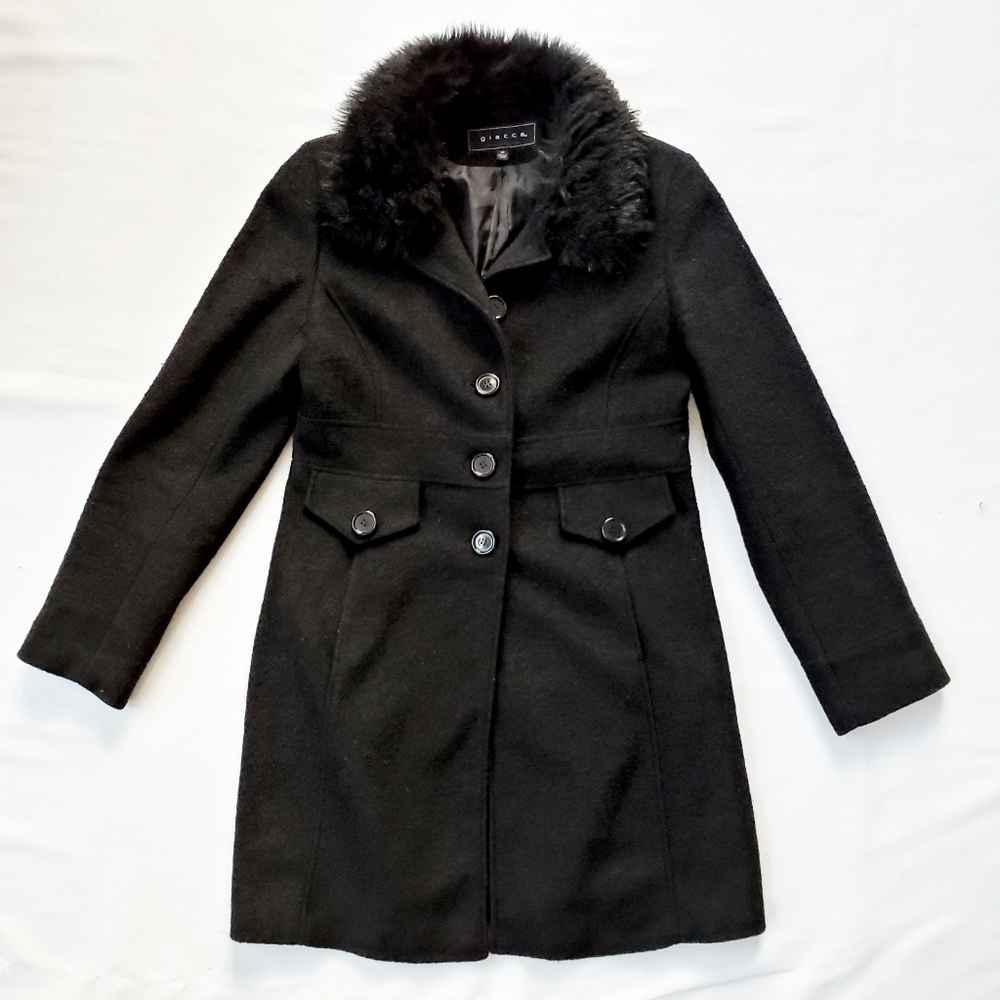 Giacca Wool Blend Long Coat - Picture 1 of 3